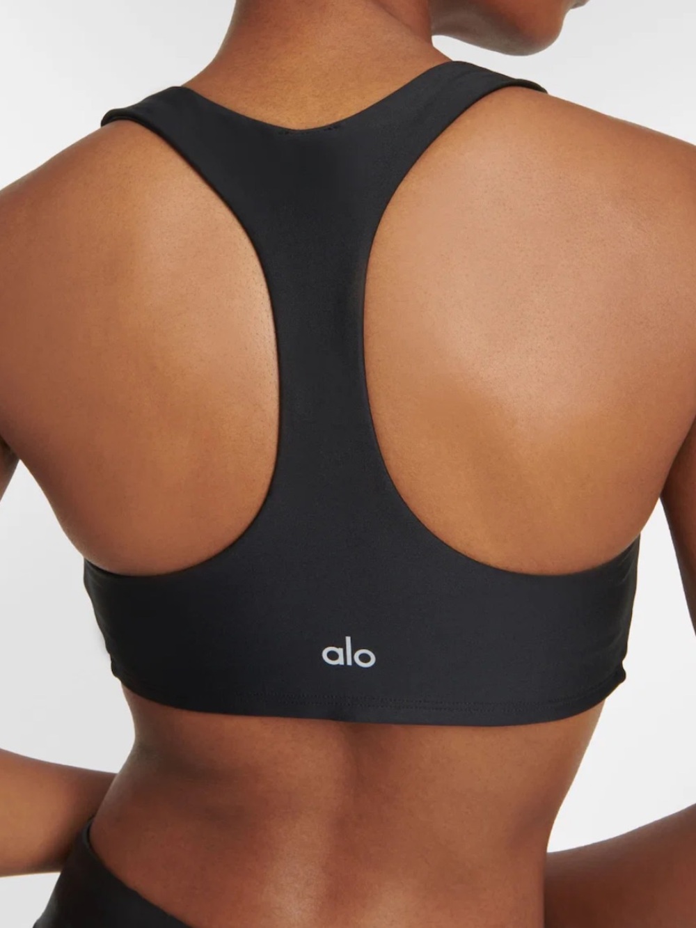 ALO Airlift Yoga Black Racerback Sports Bra